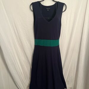 41 Hawthorn Blue Green Sleeveless V-Neck A-Line Midi Dress